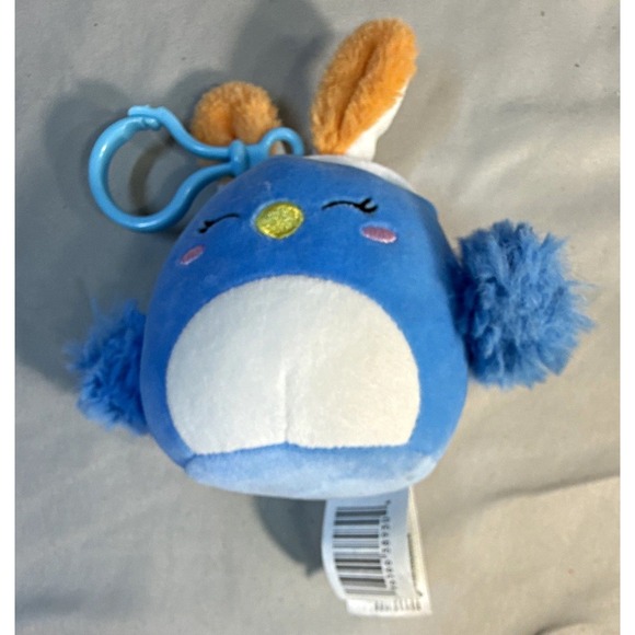 Squishmallows Other - Squishmallows Blue Bird Bunny Ears Clip-On Mini Plush Easter Washable Retired